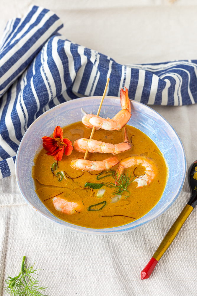 Thai Curry Suppe mit Garnelen | Rezept |Koch mit Herz