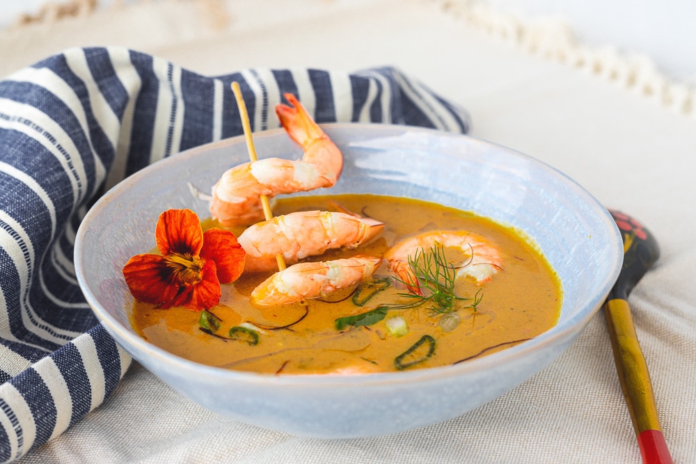 Thai Curry Suppe mit Garnelen - Rezept |Koch mit Herz