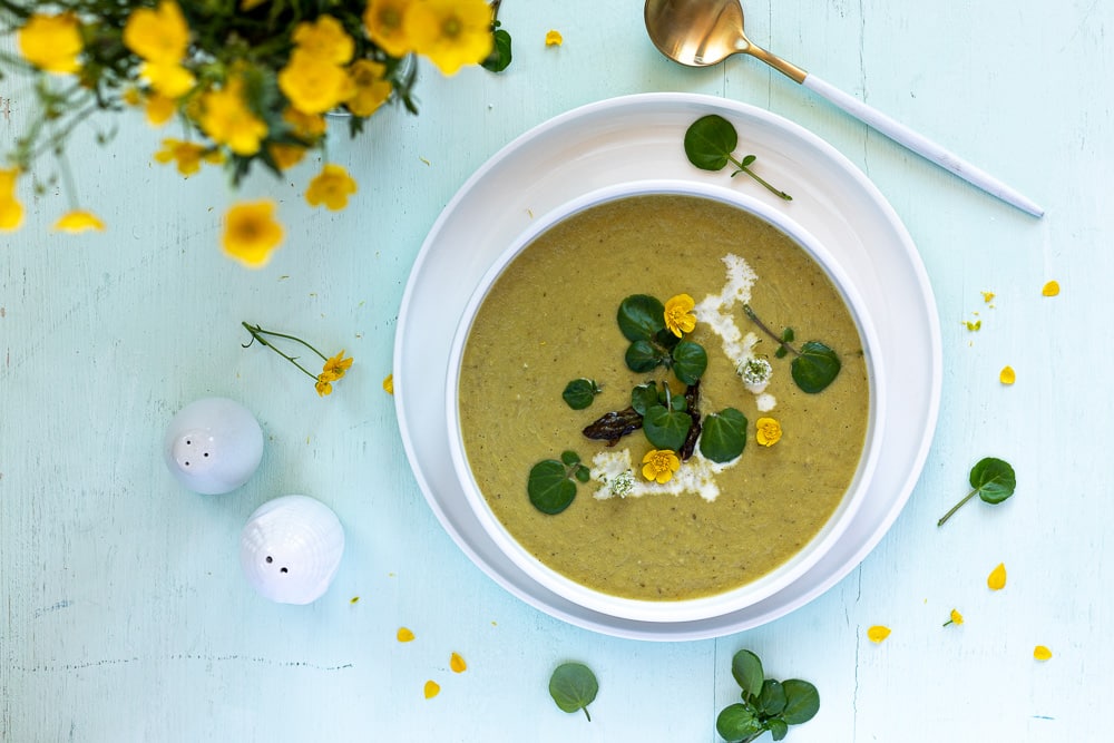 Grüne Spargelcreme Suppe aus Spargelenden - Koch mit Herz