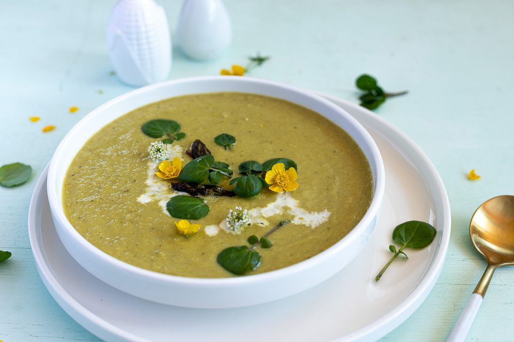 Grüne Spargelcreme Suppe aus Spargelenden - Koch mit Herz