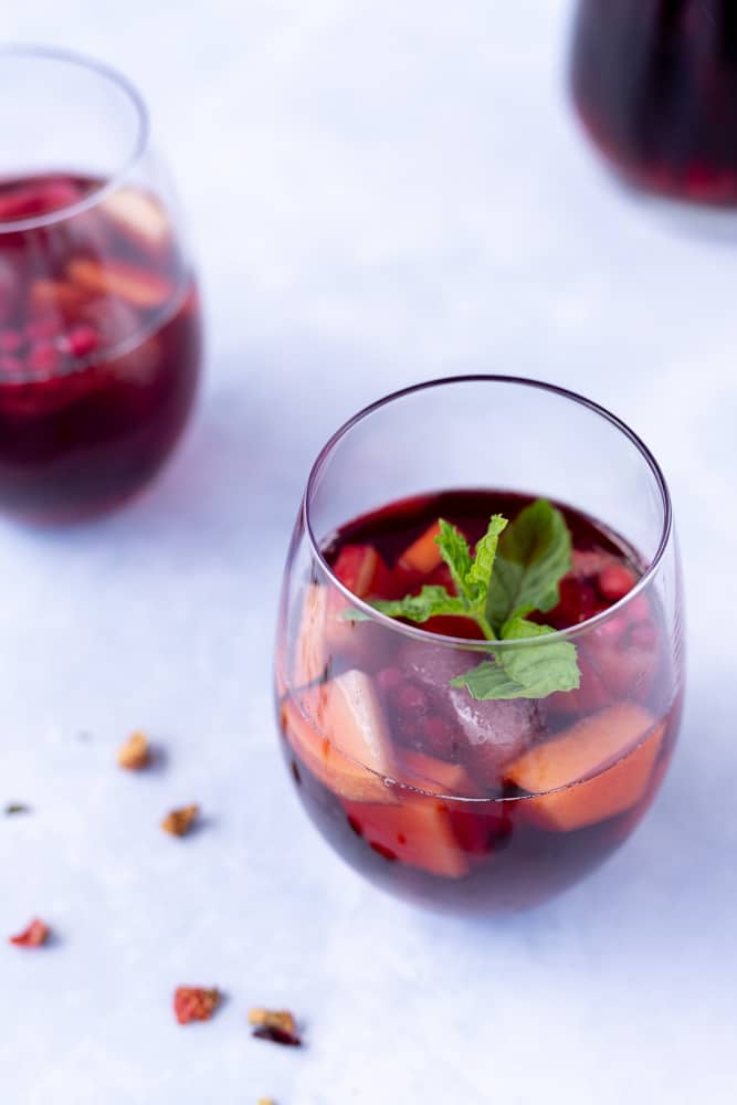 Fruchtige Sangria ohne Zucker | mit oder ohne Alkohol - Koch mit Herz