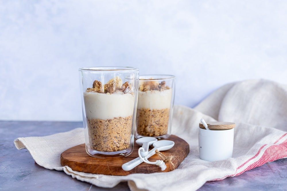 Veganer low carb Kaffee Porridge (zuckerfrei & glutenfrei)