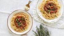 Vegane low carb Spaghetti Bolognese